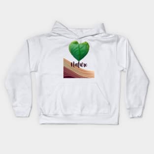 Love Nature No. 3: Green Valentine's Day Kids Hoodie